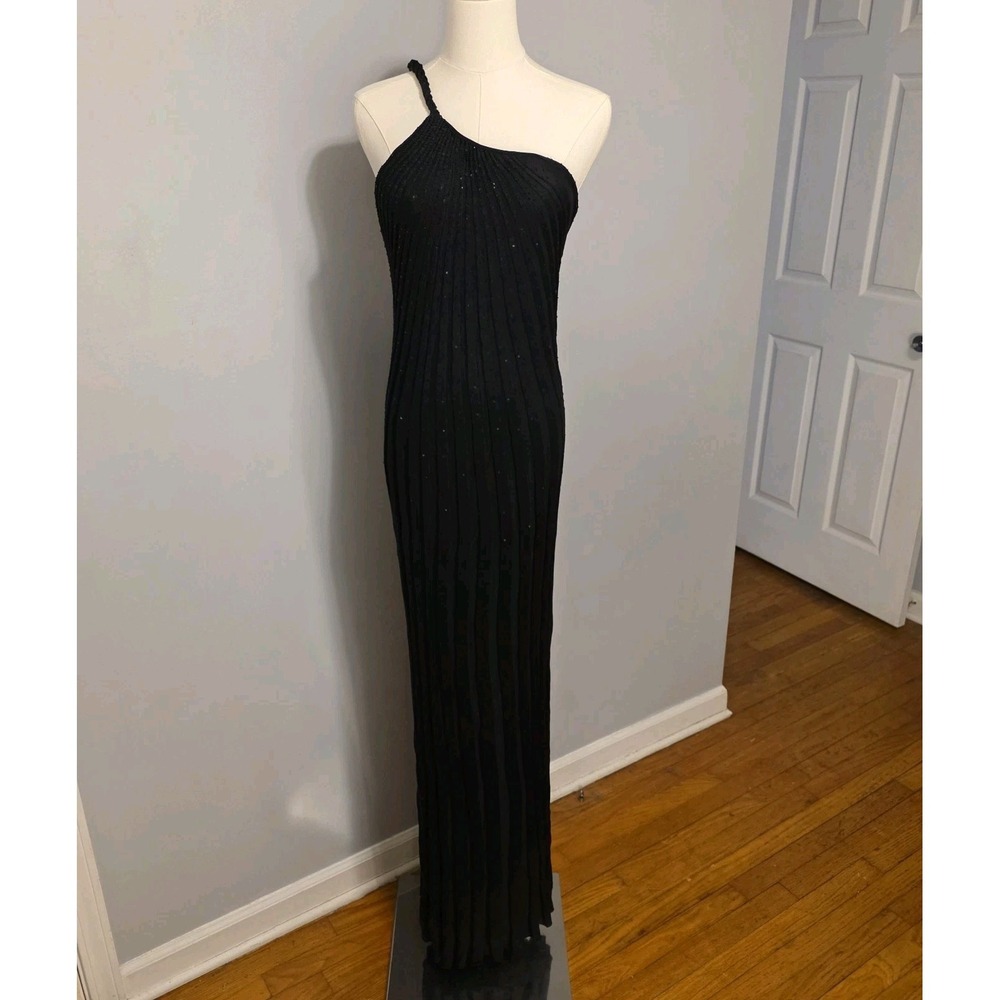 Ralph Lauren Purple Label One Shoulder‎ Silk Evening Dress Size M $3,990